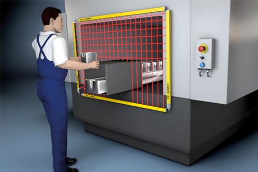 Protección de dedos y manos en una máquina con brazo robótico