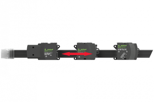 Beliebige Positionierung der Adapter entlang der Flachleitung