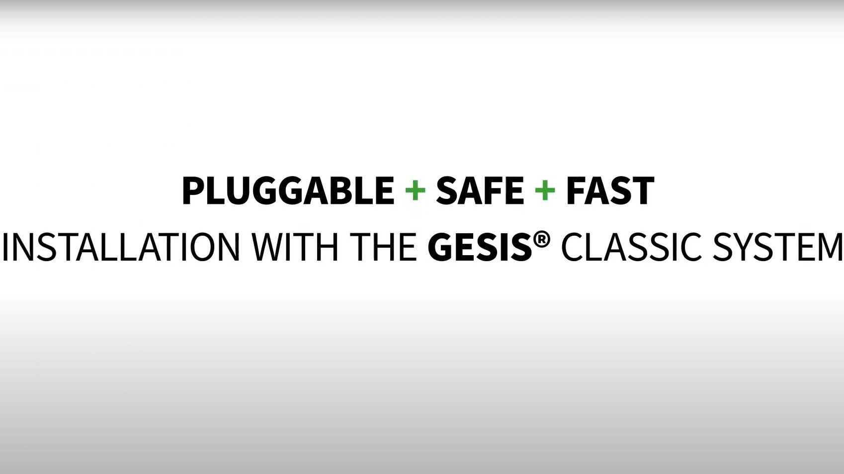 Produktvideo zum Installationssteckverbinder gesis® CLASSIC