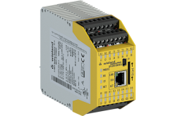 samos® PRO MOTION Sicherheitssteuerung von Wieland mit Ethernet-Port und Klemmanschlüssen.