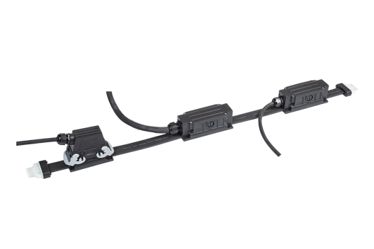 Tray cable system from 7 wires, each with 4mm² cross section, 600 V AC and 32 A