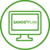 Icon eines Monitors mit 'SAMOS PLAN' für samos PLAN6 Sicherheitssoftware