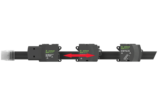 Beliebige Positionierung der Adapter entlang der Flachleitung