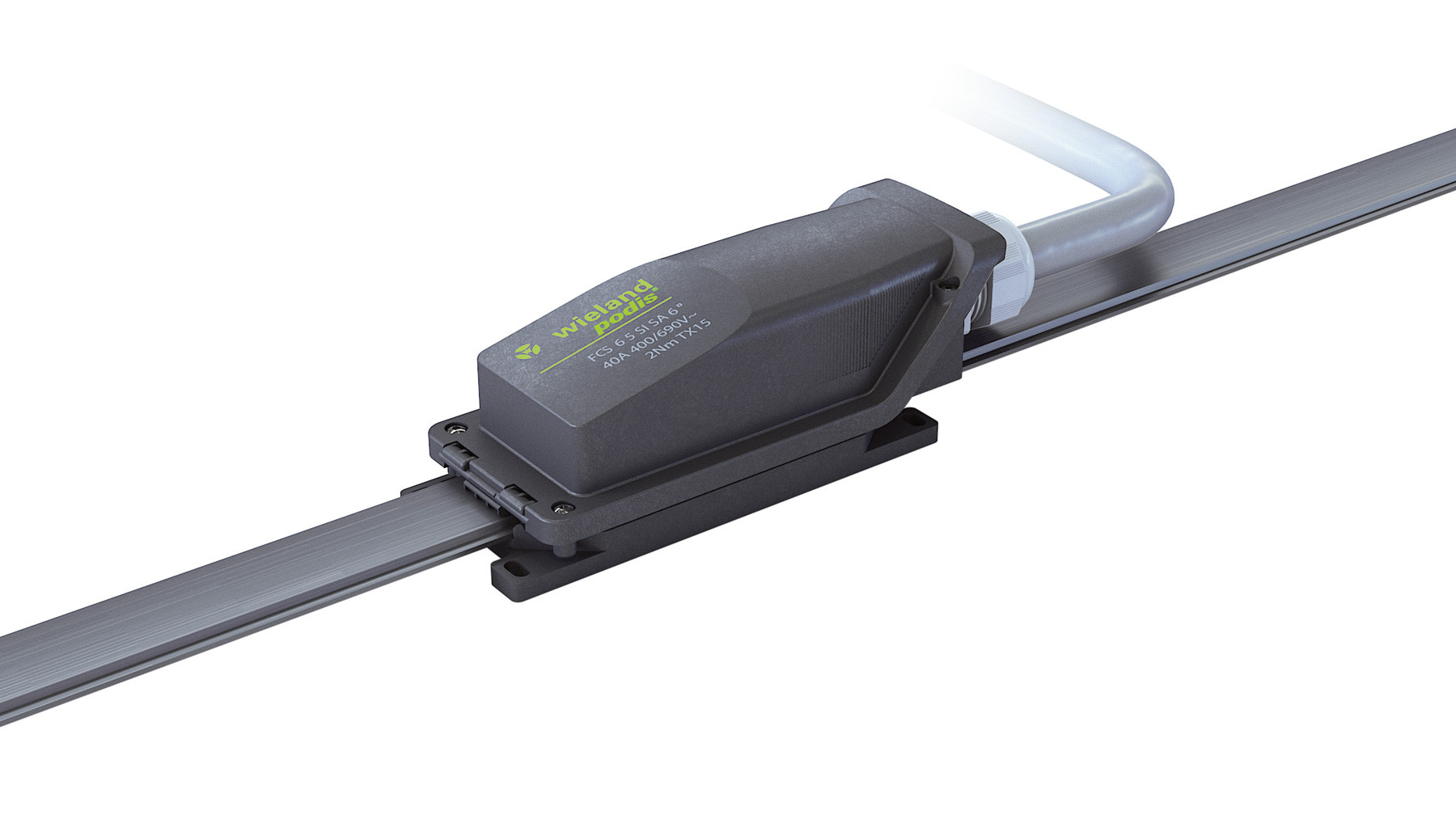 Tray cable system from 5 wires, each with 6mm² cross section, 690 V AC and 41 A