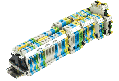thumbnail image 2 of Uxcell 1-In 9-Out DIN Rail Terminal Block Connector, Power Distribution Block For Electrical Panel 2 of 3
